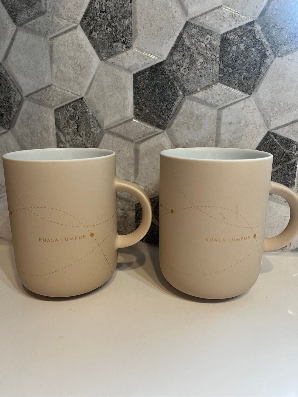 Nespresso 10oz Beige Ceramic Coffee Mug - Set of 2